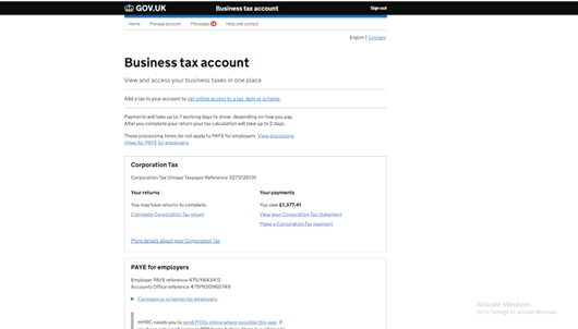 Manage VAT account