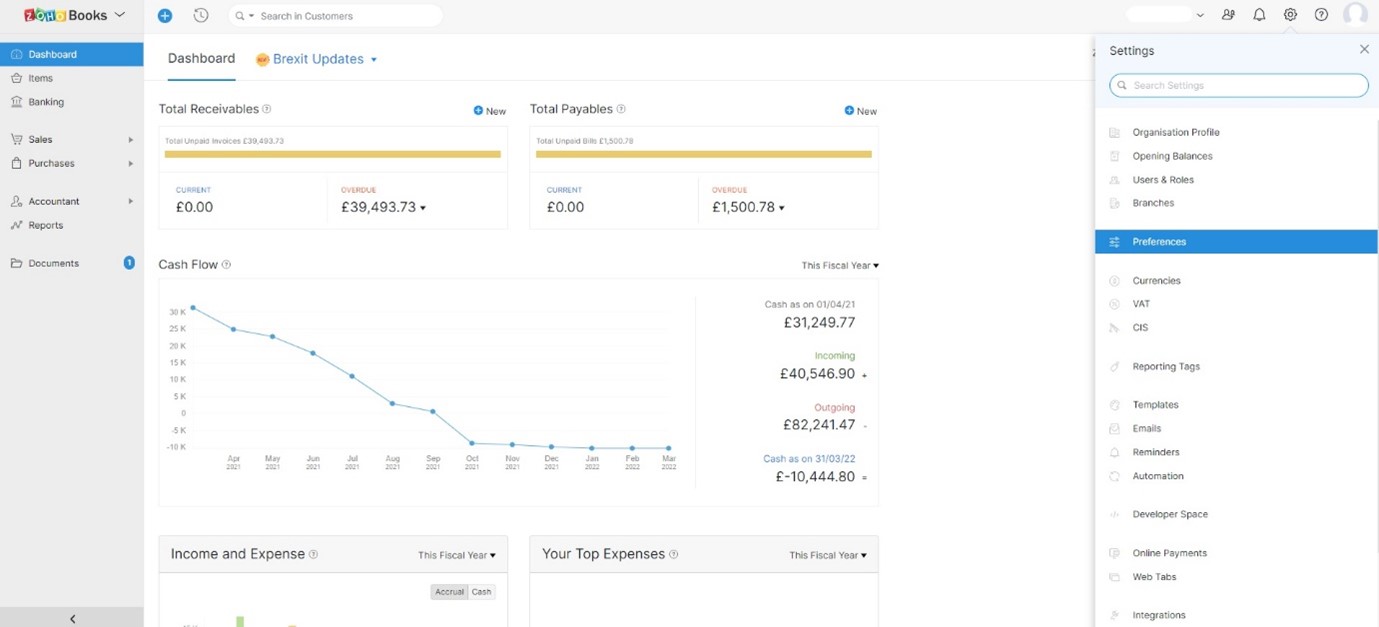 Xero to Zoho migration 13