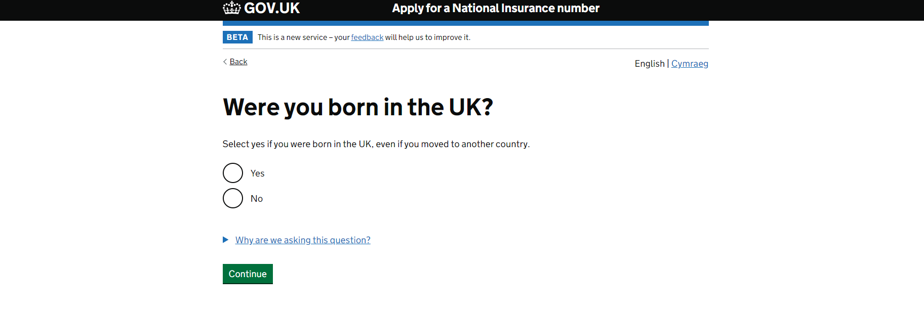 If born in the UK